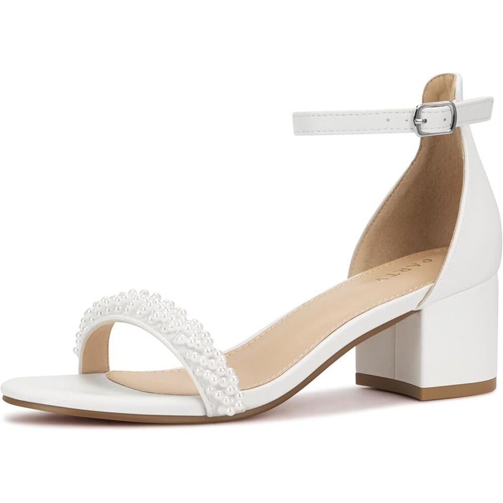 Open Toe Ankle Strap Low Block Chunky Heels Sandal, Size 11, 14A-189S001